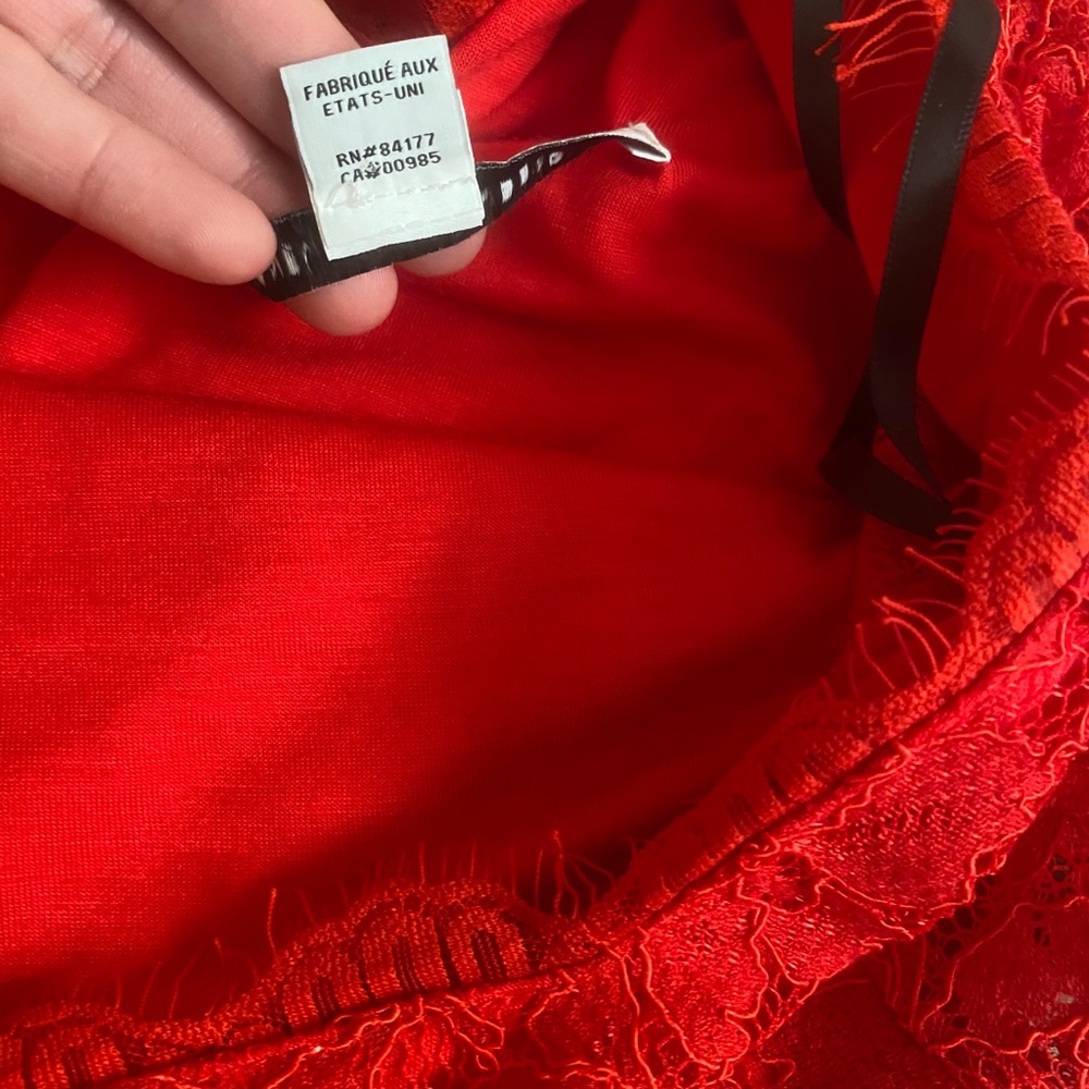Diane Von Furstenberg red lace dress